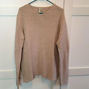 Tan long sleeve knitted sweater